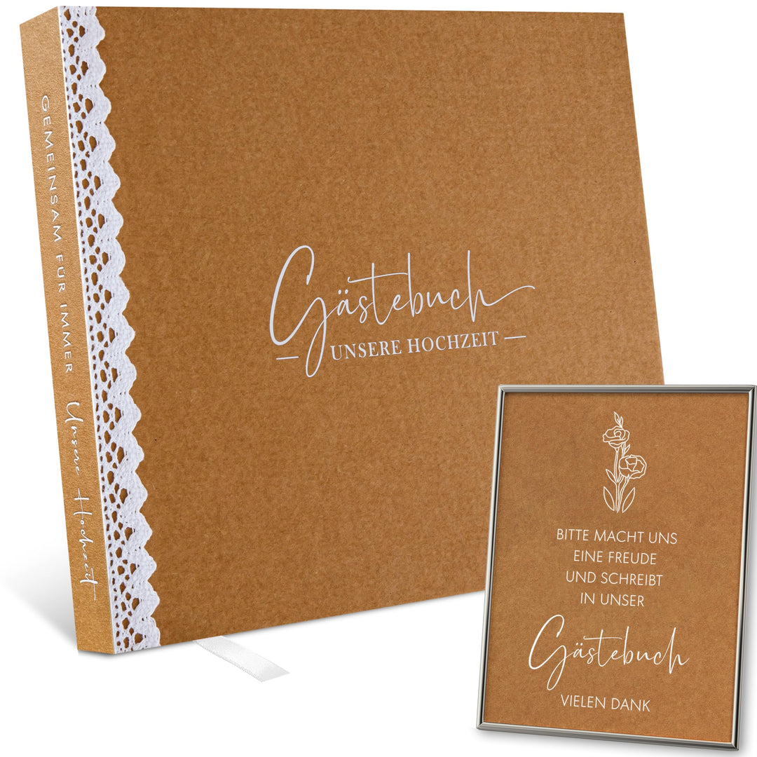 Love Notes Gästebuch Hochzeit mit Fragen zum Ausfüllen – Hochwertiges Hochzeitsbuch für unvergesslic