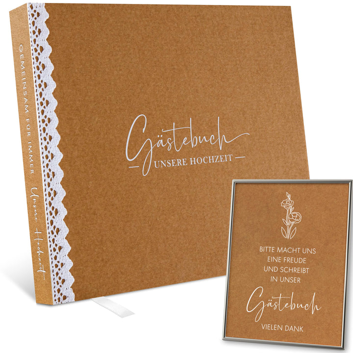 Love Notes Gästebuch Hochzeit mit Fragen zum Ausfüllen – Hochwertiges Hochzeitsbuch für unvergesslic