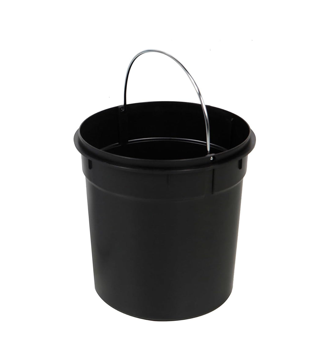 Spetebo Edelstahl Tretmülleimer silber rund - 5 Liter - Metall Kosmetikeimer in zeitlosem Design - M