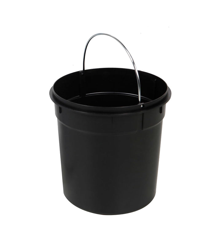 Spetebo Edelstahl Tretmülleimer silber rund - 5 Liter - Metall Kosmetikeimer in zeitlosem Design - M