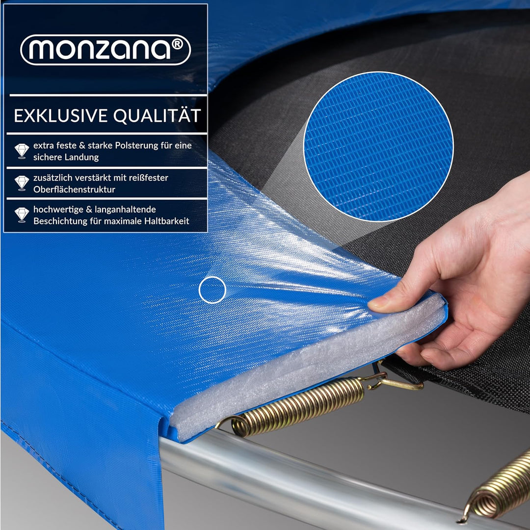 Monzana Trampolin Ø 244/305/366/426 cm Komplettset inkl. Sicherheitsnetz, Leiter, Randabdeckung & Zu