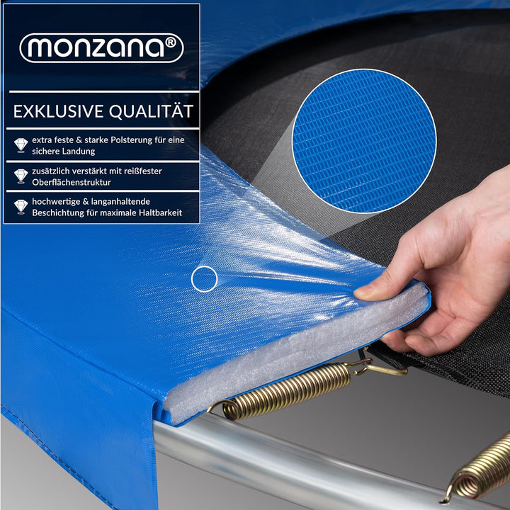 Monzana Trampolin Ø 244/305/366/426 cm Komplettset inkl. Sicherheitsnetz, Leiter, Randabdeckung & Zu