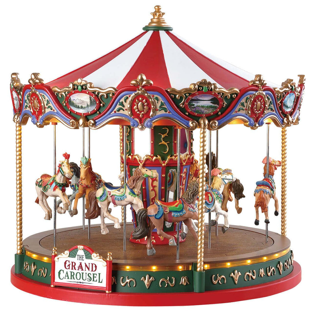 Lemax 84349 - The Grand Carousel/Grosses Karussell mit 4,5 V Adapter - NEU 2018 - Caddington Village
