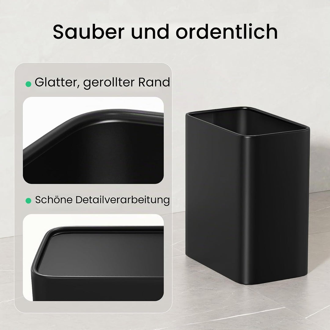 Cesun Kleiner Badezimmer-Mülleimer 2.1 Gallonen-Abfalleimer, moderner Metall-Mülleimer Büroabfalleim