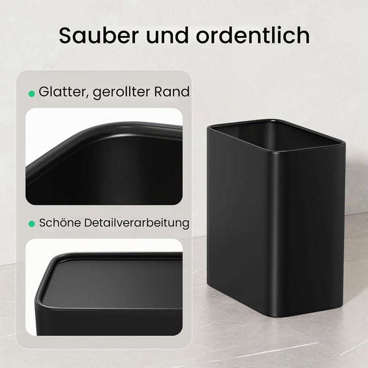 Cesun Kleiner Badezimmer-Mülleimer 2.1 Gallonen-Abfalleimer, moderner Metall-Mülleimer Büroabfalleim