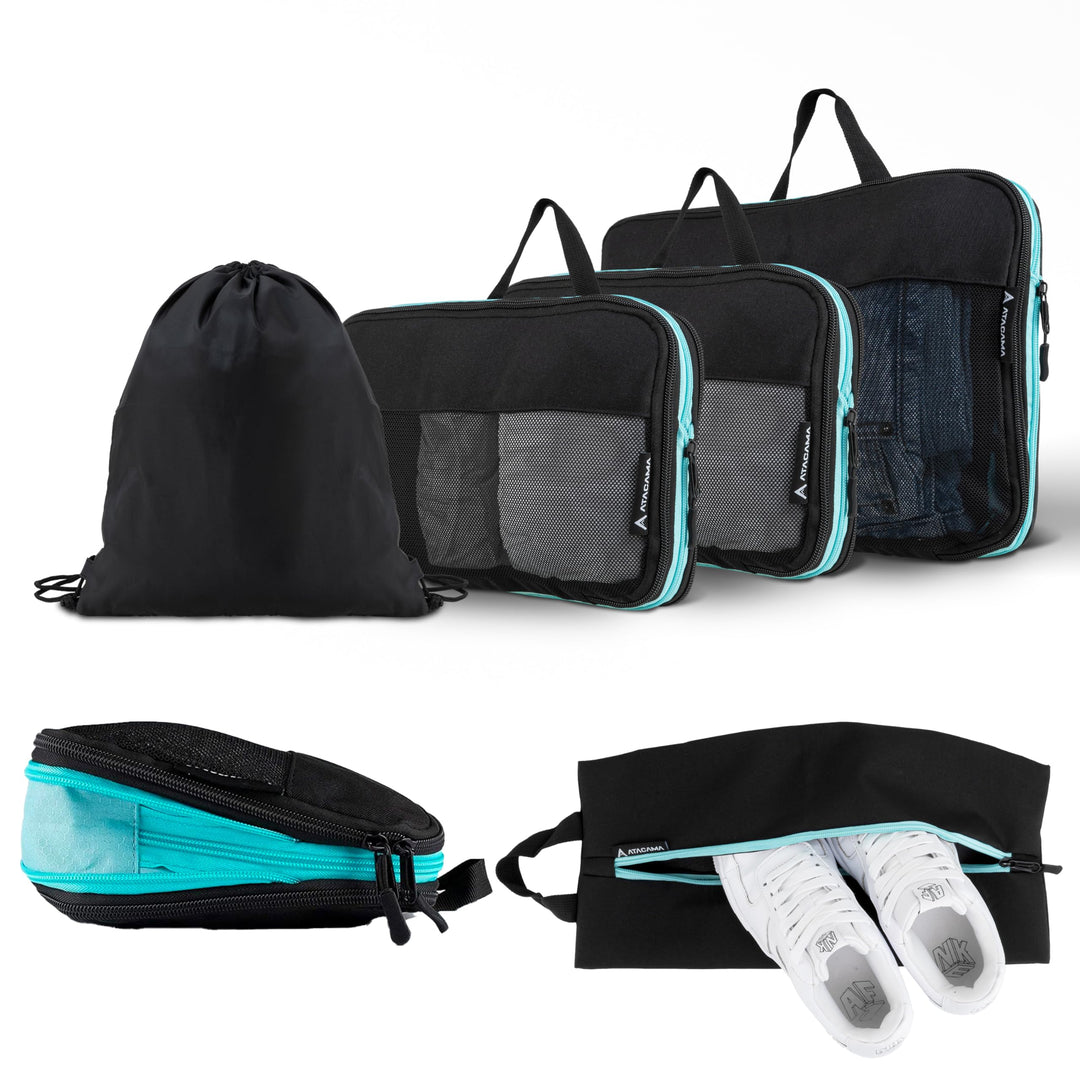 Atacama Premium Kompressions-Packwürfel-Set: Reissverschluss & Dual-Taschen, Packtaschen mit Kompres