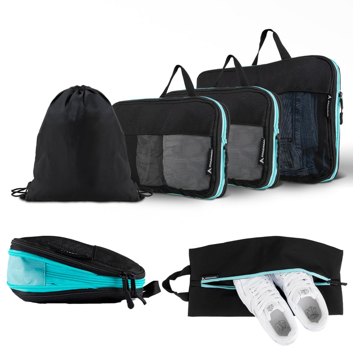 Atacama Premium Kompressions-Packwürfel-Set: Reissverschluss & Dual-Taschen, Packtaschen mit Kompres