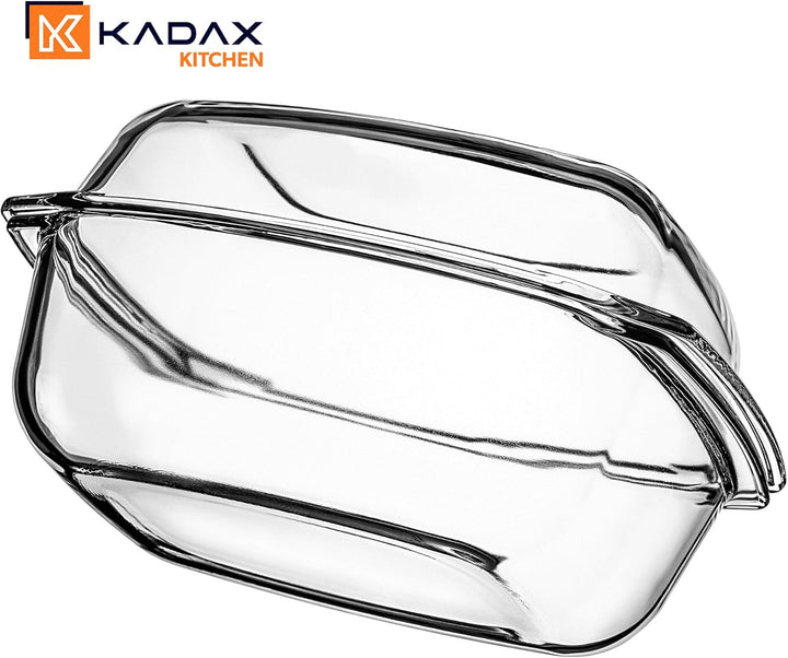 KADAX Auflaufform 7L aus hitzebeständigem Glas – rechteckige Glasform zum Braten & Backen, feuerfest