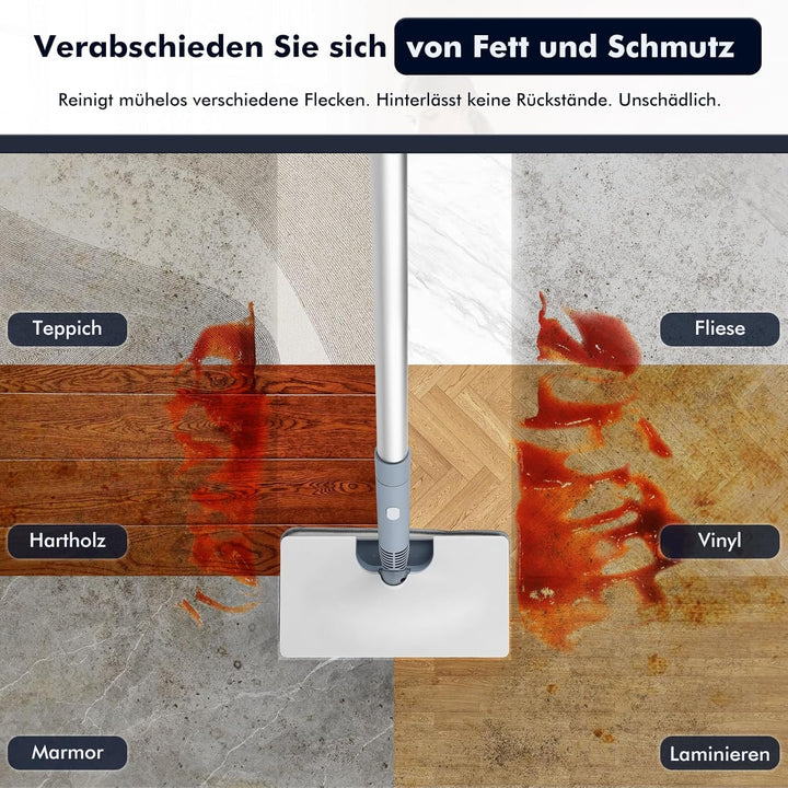 10-in-1 Dampfreiniger, 1500W Steam Mop mit abnehmbarem Handgerät, 350-ml Wassertank, 10-Sekunden Auf