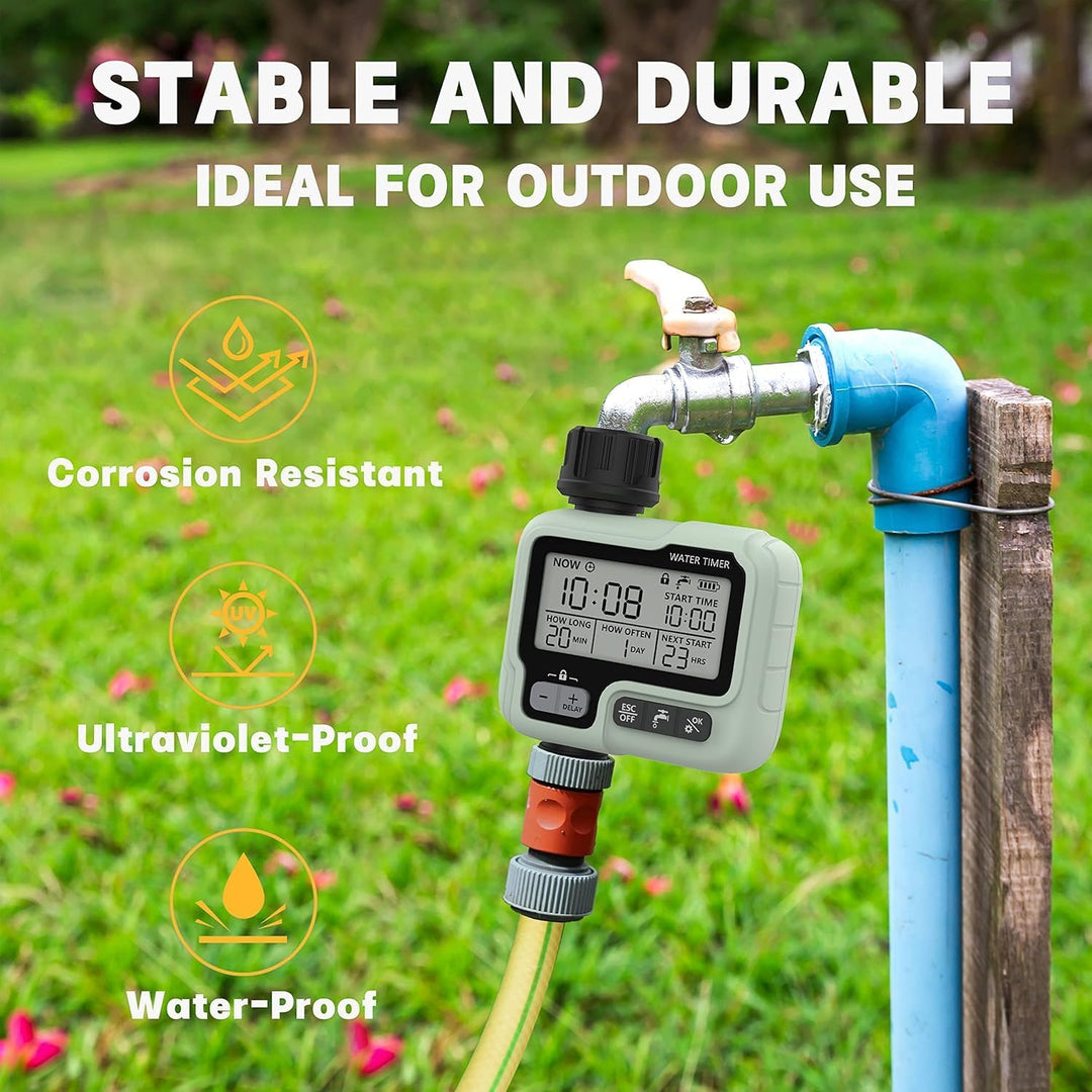Kazeila Bewässerungscomputer WLAN Water Timer,Programmierbar Bewässerungsuhr mit Regenverzögerung/Au