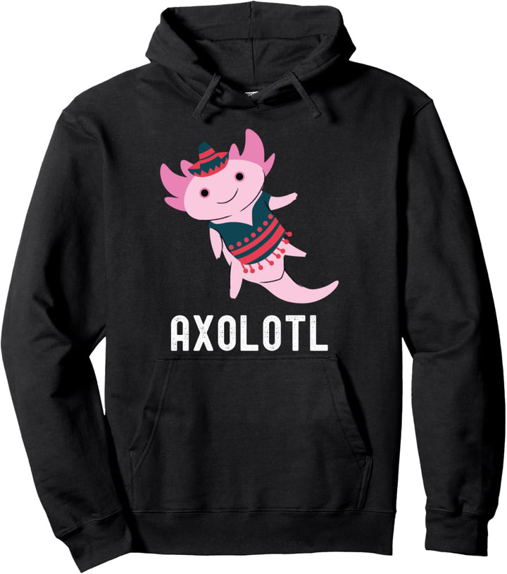 Axolotl Mexican Salamander Animal Pullover Hoodie