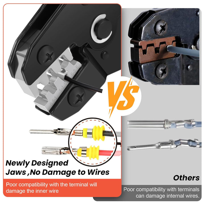 151 Stück Deutsch Stecker kfz,2/3/4/6Pin Steckverbinder Wasserdicht,mit Crimpzange,Kabel Schnellverb