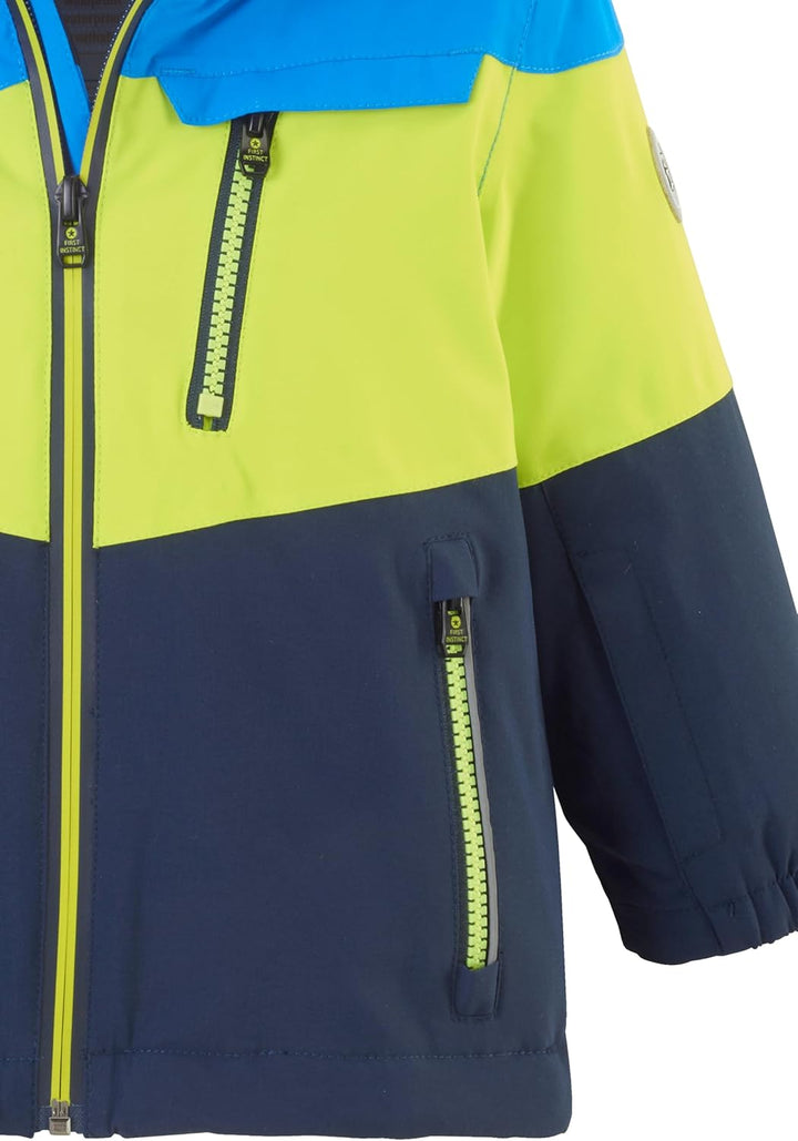 Killtec Unisex Fisw 3 Mns Ski Jckt Skijacke/Funktionsjacke mit Kapuze und Schneefang 74-80 neon blue