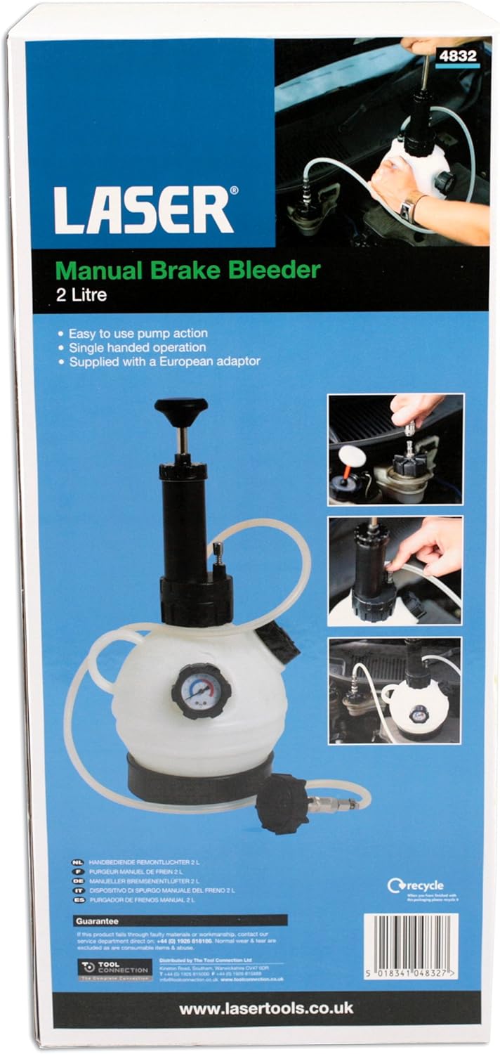 Laser 4832 Manueller Bremsenentlüfter 2 Liter, Bremsenentlüfter