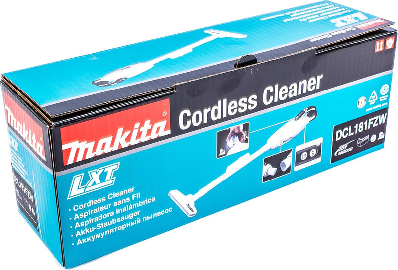 Makita DCL181FZW Akku-Staubsauger 18V (ohne Akku, ohne Ladegerät) White Edition