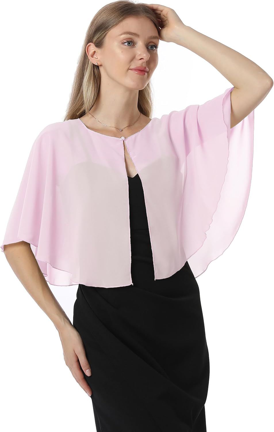 Chiffon Capelet Soft capes Shawls and Wraps for Evening Dress Wedding Cape 1920s shawl accessories f