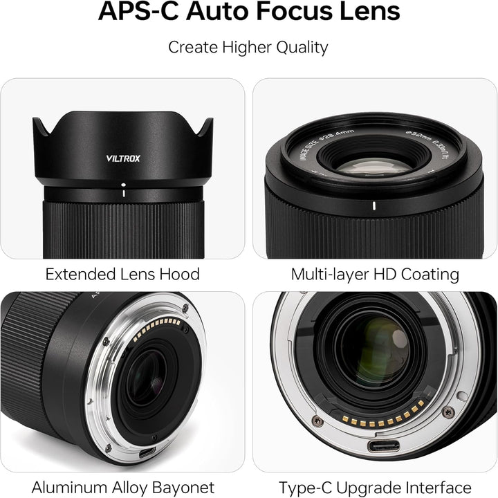 VILTROX AF 35mm F1.7 Objektiv für Nikon Z-Mount, f/1.7 APS-C Autofokus-Festbrennweite mit grosser Bl