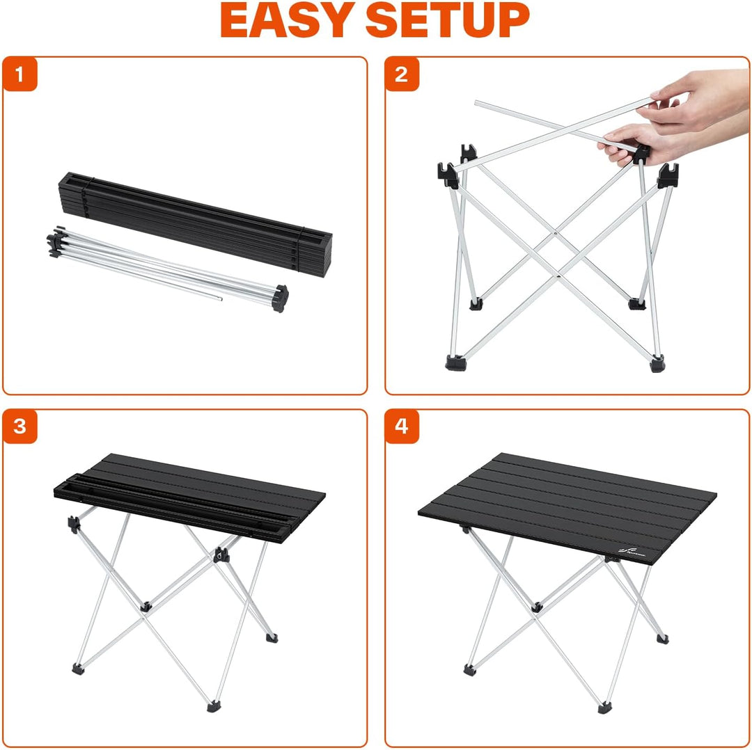 Campingtisch Klapptisch Camping, Aluminium Klapptisch Camping Tisch Faltbarer Picknick-Tisch Tragbar