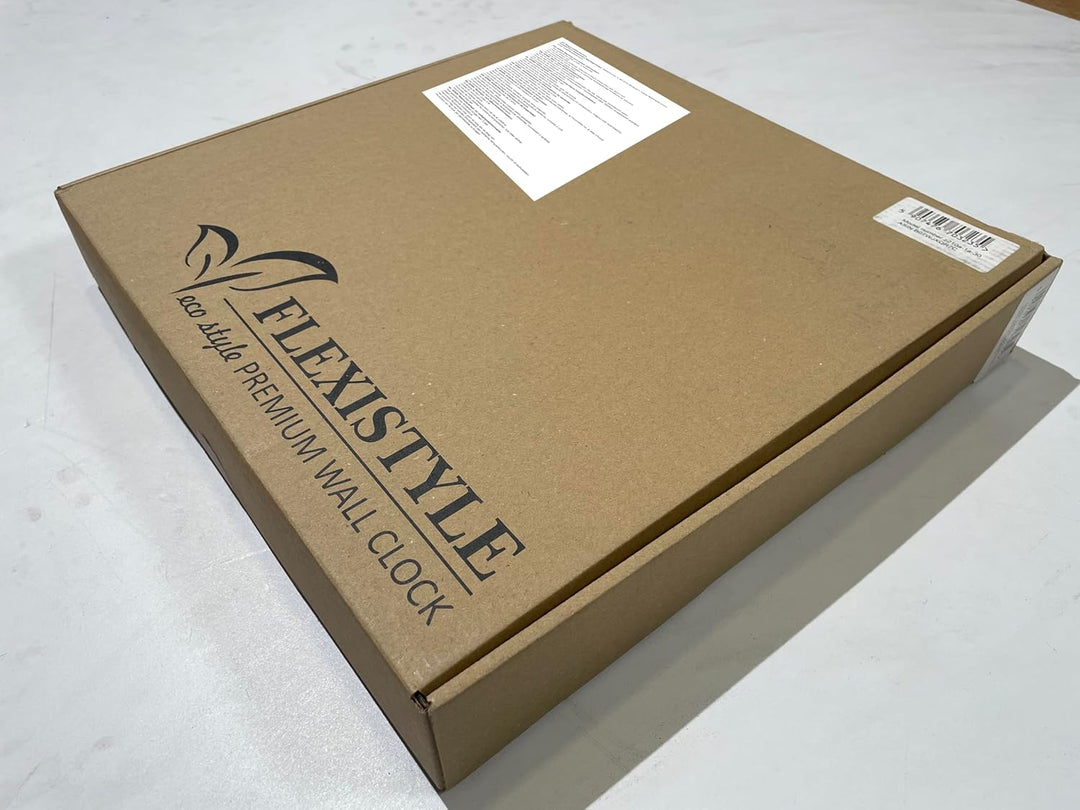 FLEXISTYLE Gross EKO wanduhr quadratisch XXL ohne tickgeräusche LOFT Grande Schwarz Quadrat 80cm! (D