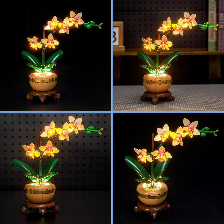 LocoLee Licht Set Kompatibel mit Lego 10343 Mini Orchidee (Kein LEGO-Modell), Licht Beleuchtung Set