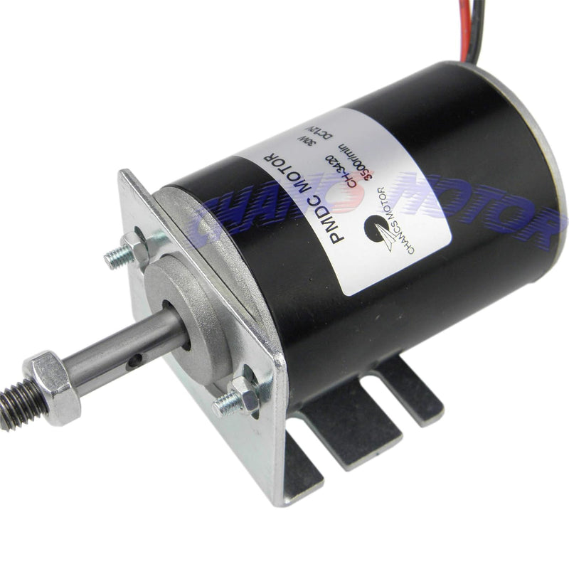 CHANCS 12V 3500RPM Permanentmagnet-Gleichstrommotor 30W CW/CCW Reversibler elektrischer Getriebemoto