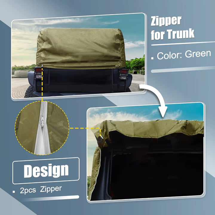 X AUTOHAUX Autoabdeckung SUV Autoplane Outdoor Vollgarage Wasserdicht Auto Abdeckplane für Jeep Wran