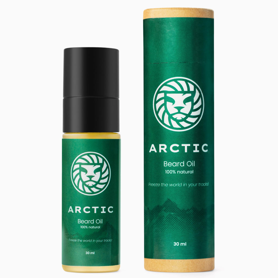 Arctic Bartöl für Männer – Veganes Bartpflegeöl mit Minz-Zitrus Duft – Kühlt & beruhigt – Gegen Juck