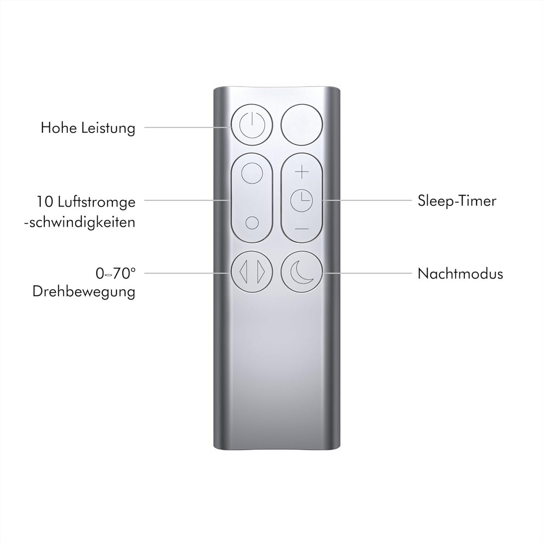 Dyson Pure Cool™ TP00 Luftreiniger-Ventilator, Kühlender Luftreiniger Weiss/Silber