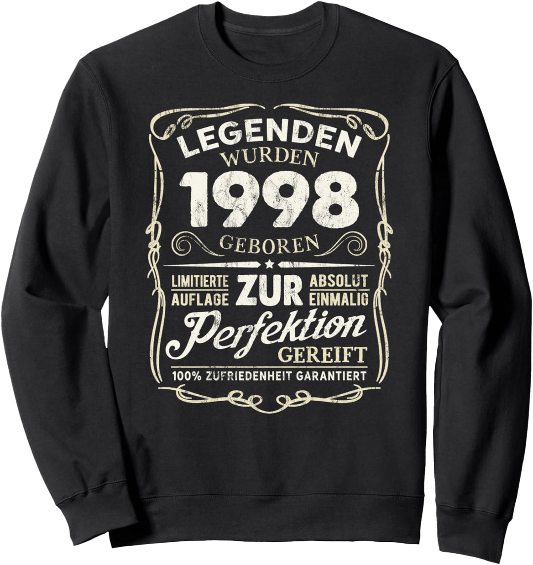 26 Geburtstag Geschenk Lustig 1998 Mann Frau Jahre Party Sweatshirt
