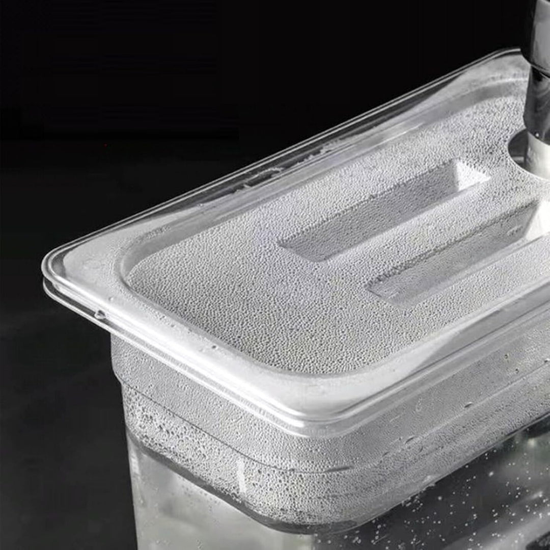 Sous-Vide-Behälter, Aufbewahrungsbox für Herd, 32 x 26 cm, luftdichter Deckel, tragbar, transparent,