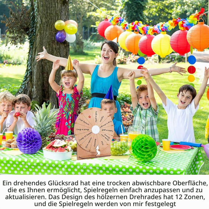 Grosses Glücksrad Set, 30cm Glücksrad Zum Drehen Mit Ständer Und Markierstift, Glücksrads Zum Selbst