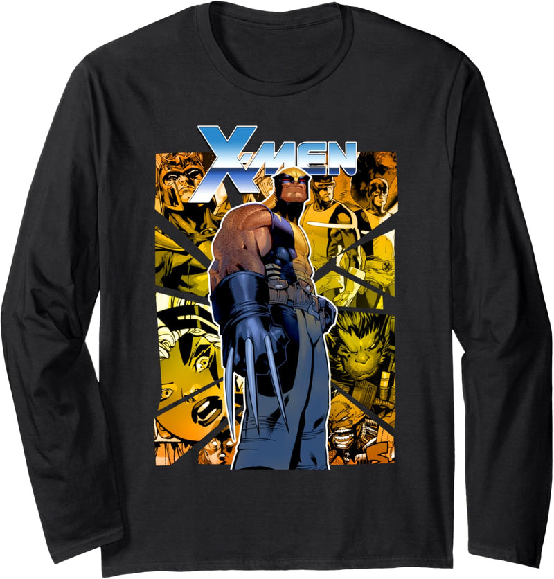 Marvel X-Men Wolverine Shattered Class Collage Langarmshirt