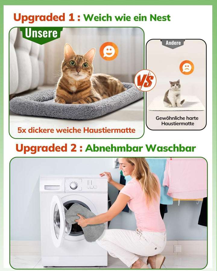 Morpilot Katzentransportbox für grosse Katzen und Welpen bis 7kg, Katzenbox Hundetasche mit Sicherhe