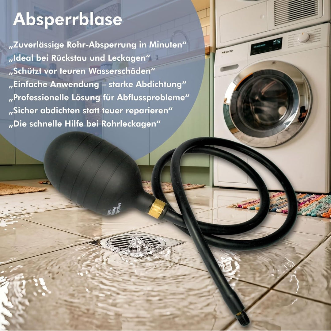 Absperrblase Dichtkissen Rohrdichtkissen Pipeplug Testplug kurz 100 mm Ø geeignet für Rohrdurchmesse