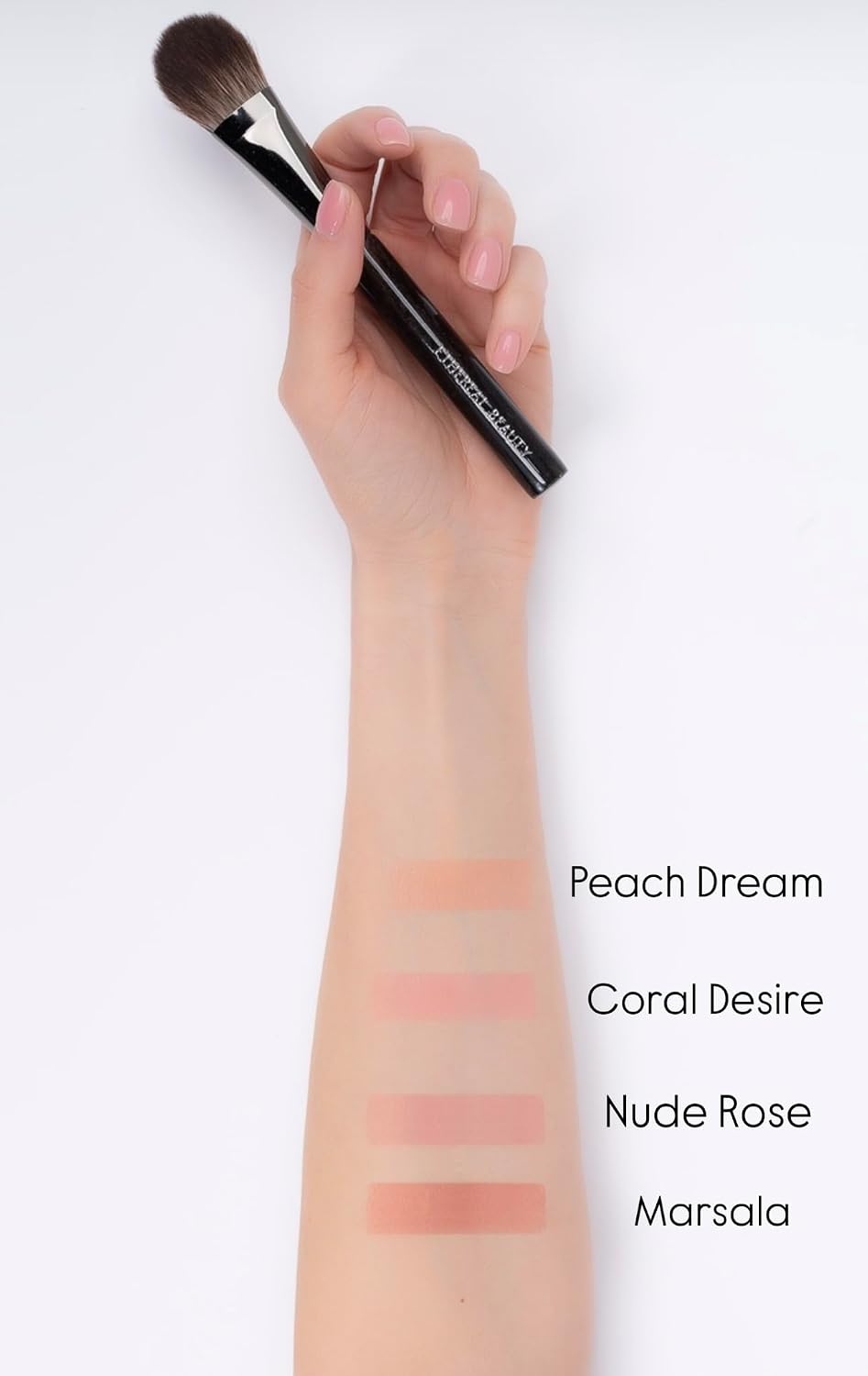 ETHEREAL BEAUTY Nude Rose Mineral Veil Blush - Natürliches, Ultradünnes Minerale Rouge Puder - Leich