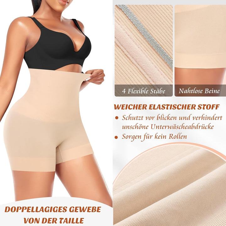 Bauchweg Unterhose Damen Shapewear Nahtlose Miederhhose Hohe Taille Kurze Miederpants Body Shaper Le