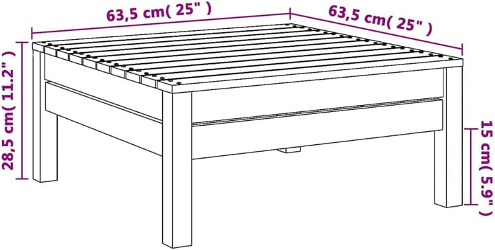 vidaXL Garten Fusshocker, Modular Gartenmöbel Lounge, Sitzhocker Hocker für Garten Terrasse Balkon,