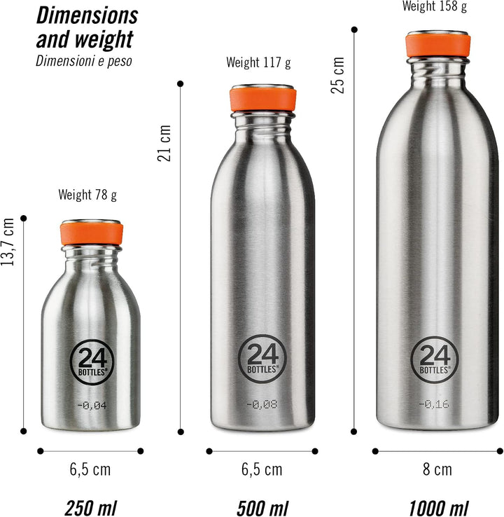 24BOTTLES Urban - Trinkflasche Tuxedo Black 500 ml, Tuxedo Black 500 ml