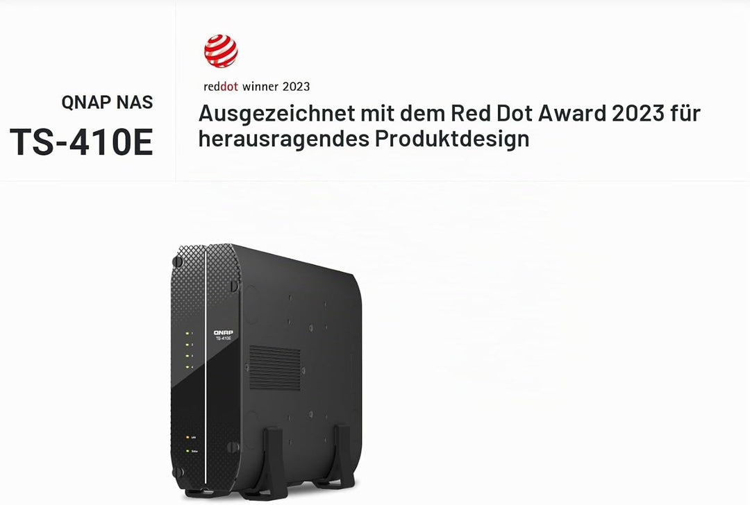 Qnap TS-410E NAS Tower Eingebauter Ethernet-Anschluss Schwarz J6412, TS-410E-8G