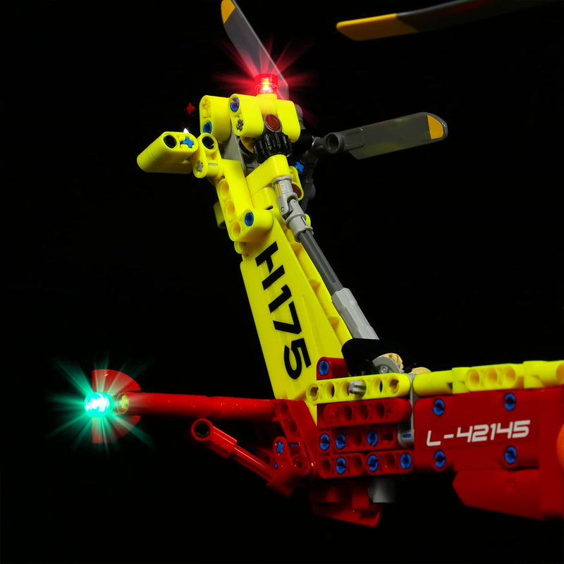 Led Licht Set für Lego Airbus H175 Rettungshubschrauber, Fernbedienung Dekorationsbeleuchtungsset fü