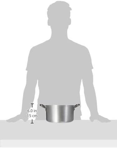 Pentole Agnelli Kasserolle aus Aluminium mit 2 Griffen, Edelstahl 24 cm, 24 cm