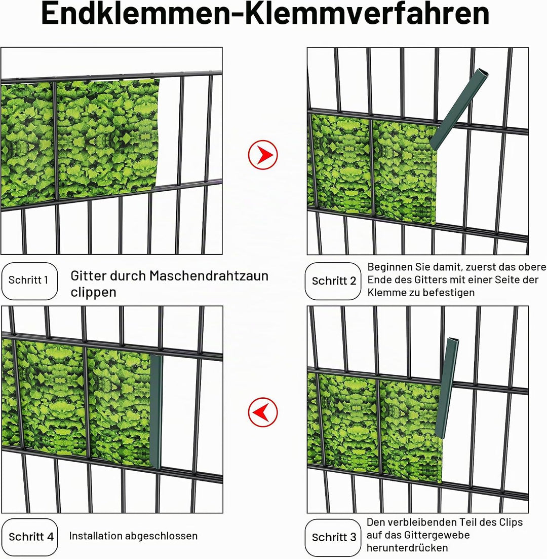 UISEBRT PVC Sichtschutzstreifen für Doppelstabmatten,35 m x 19 cm Doppelstabmattenzaun,Blickdichte Z