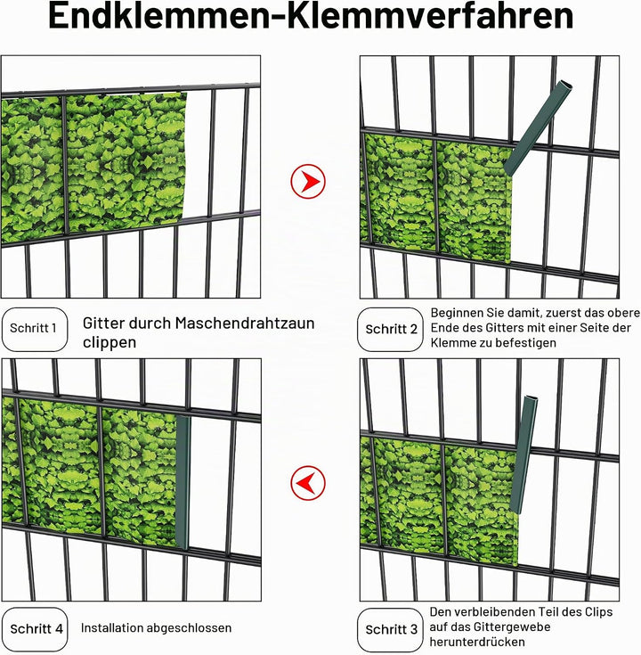 UISEBRT PVC Sichtschutzstreifen für Doppelstabmatten,35 m x 19 cm Doppelstabmattenzaun,Blickdichte Z