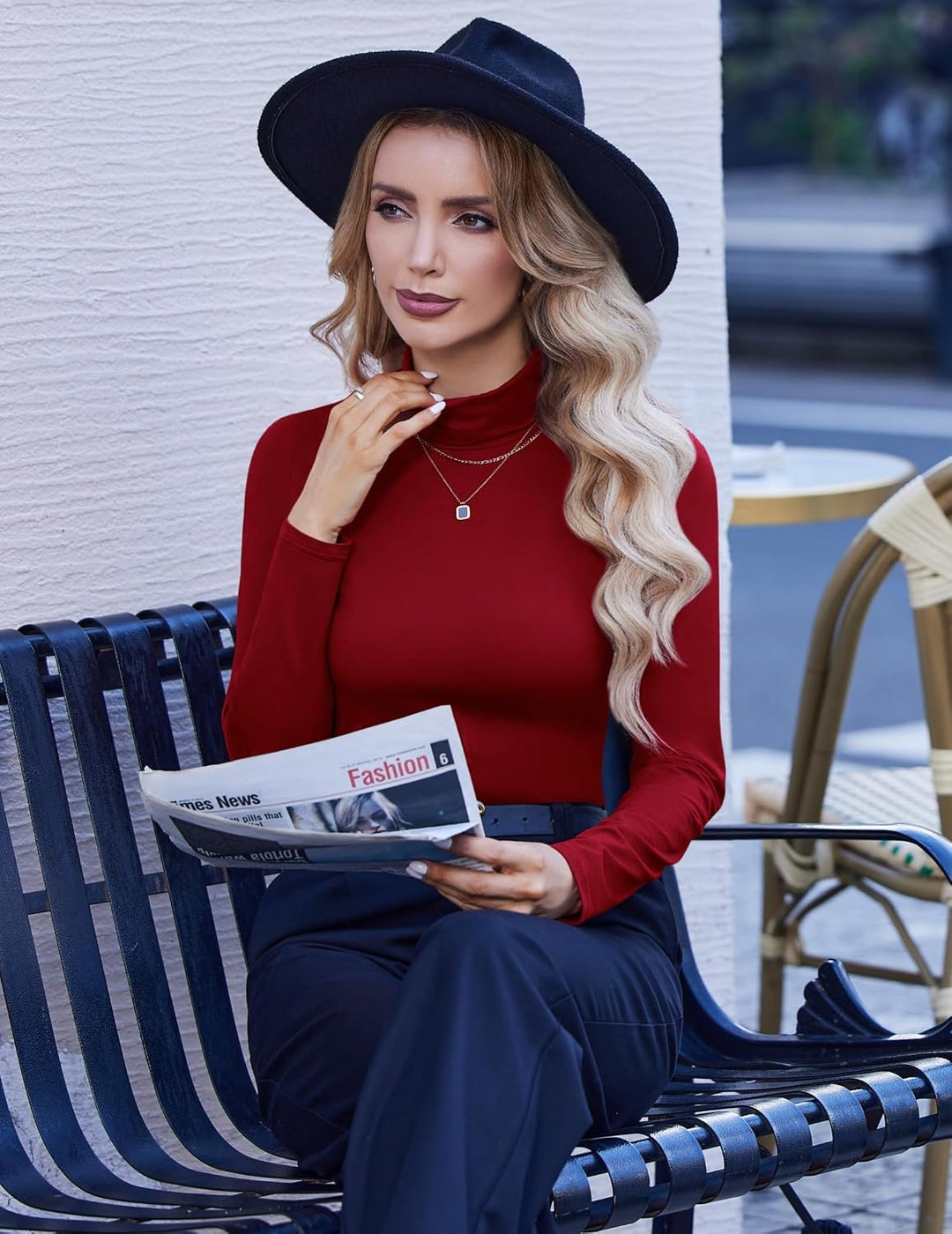 Zeagoo Damen Long Sleeve Shirt Rollkragen Slim Fit Basic Oberteile Elegant Hemd Tshirts Stretch Unte