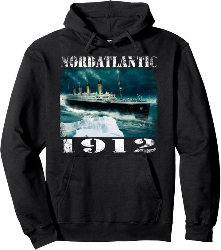 Atlantik 1912 Schiffskatastrophe Vintage Titanic Poster Pullover Hoodie