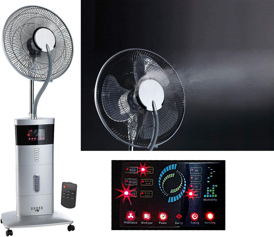 Sichler Haushaltsgeräte Kühlventilator: Kühl-Ventilator mit Sprühnebel & Ionisator, 100 Watt (Standv