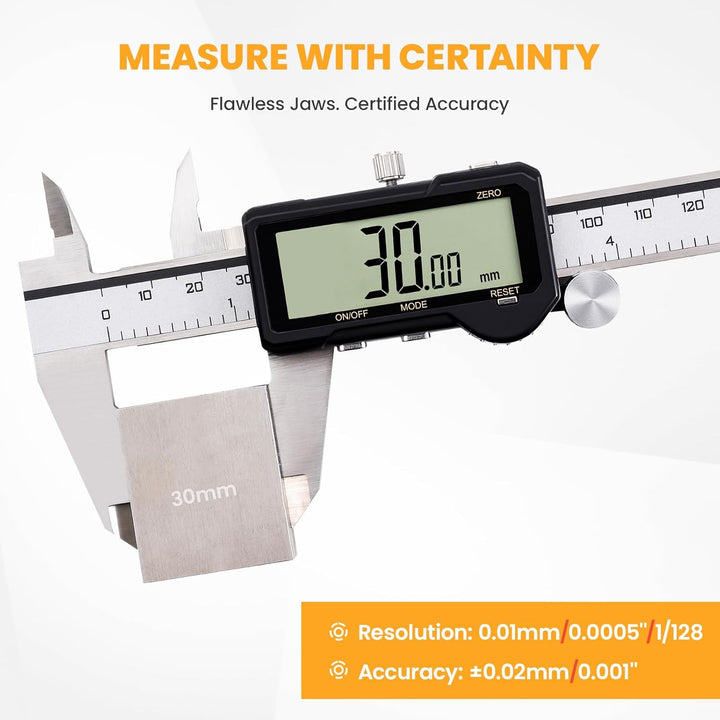 HARDELL Digital Caliper, Rechargeable Digital Caliper 6 inch with Reset Setting, Caliper Measuring T