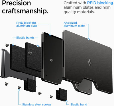 Spigen Wallet S Kreditkartenetui mit RFID NFC Schutz Portemonnaie für bis zu 12 Karten Geldbeutel Ka