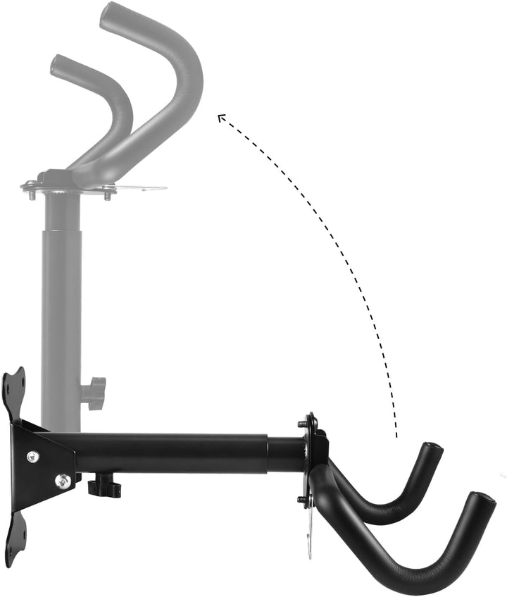 Maclean Fahrrad Wandhalterung 2er Set | Verstellbare Stahlhalterung für Fahrräder bis 30 kg | Klappb