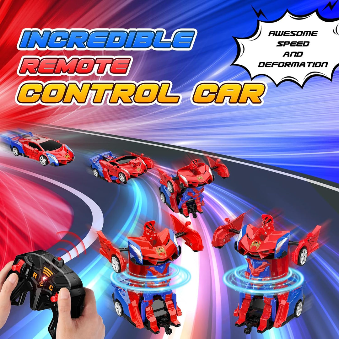 Braxel Ferngesteuertes Auto Transforming RC Spielzeug ab 3-12 Jahre, 2.4GHz Roboter Auto mit Fernbed